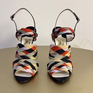 Salvatore Ferragamo Multicolor Braided Sandals